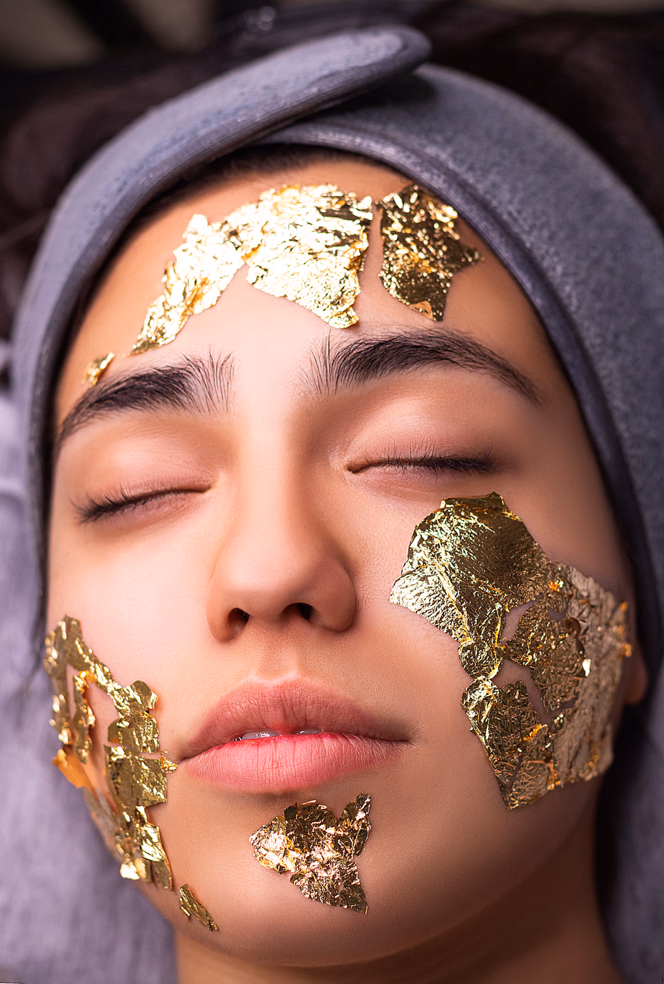 An editorial, image-led beauty website shown as a design study