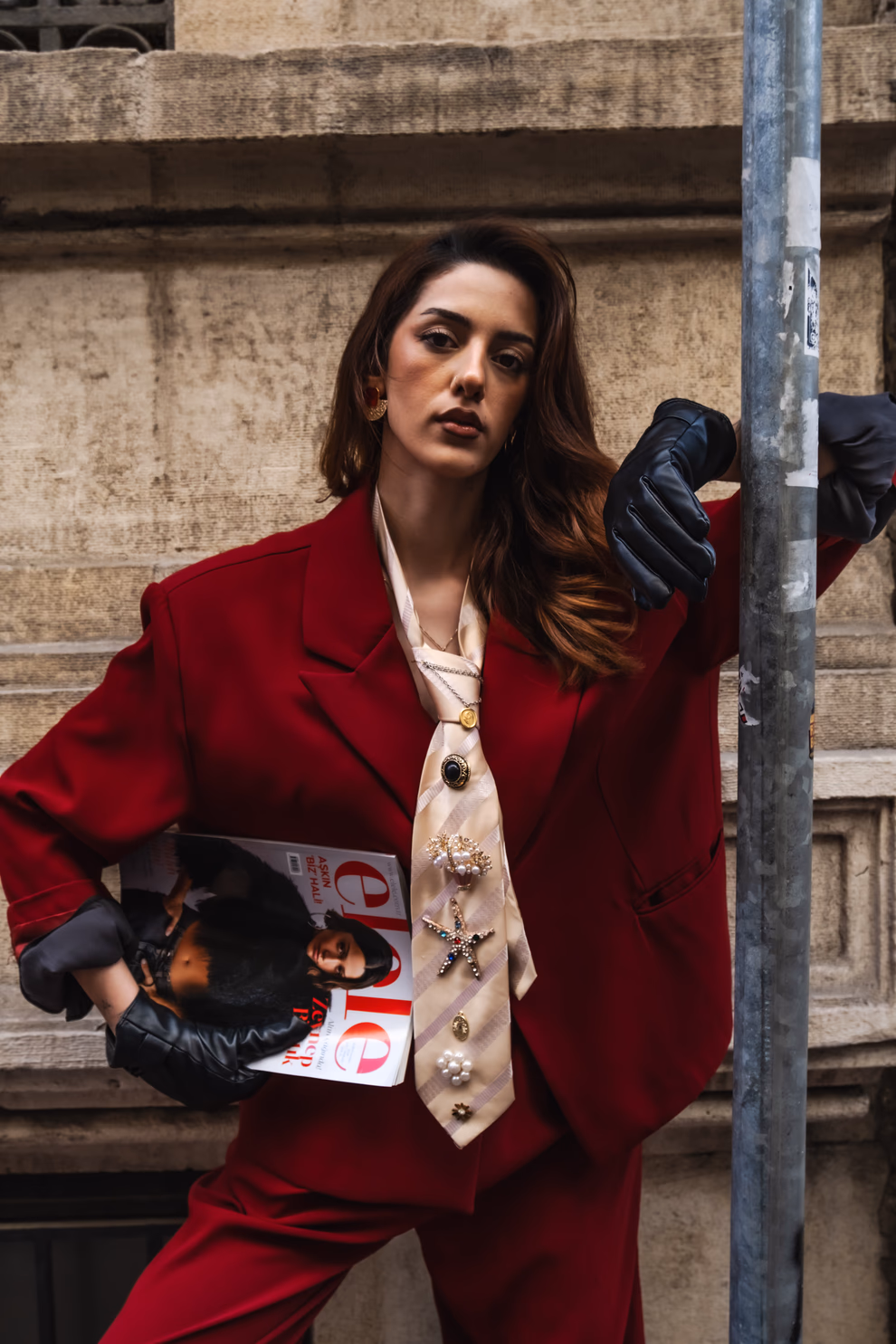 A fashion lookbook image for an apparel brand's website