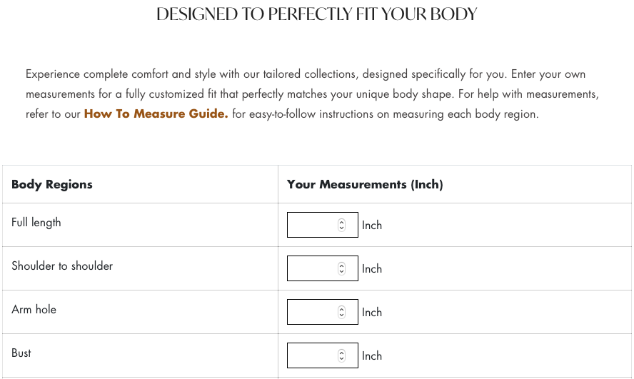 Custom Sizing Nams Custom Designs