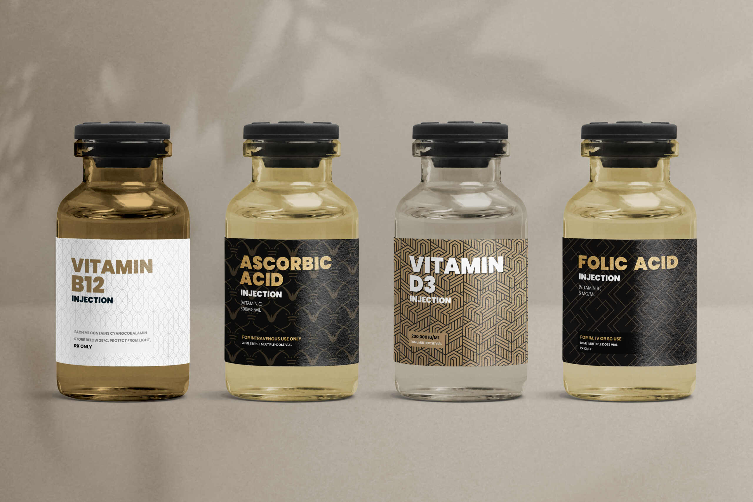 Wellness products with cohesive visual theme